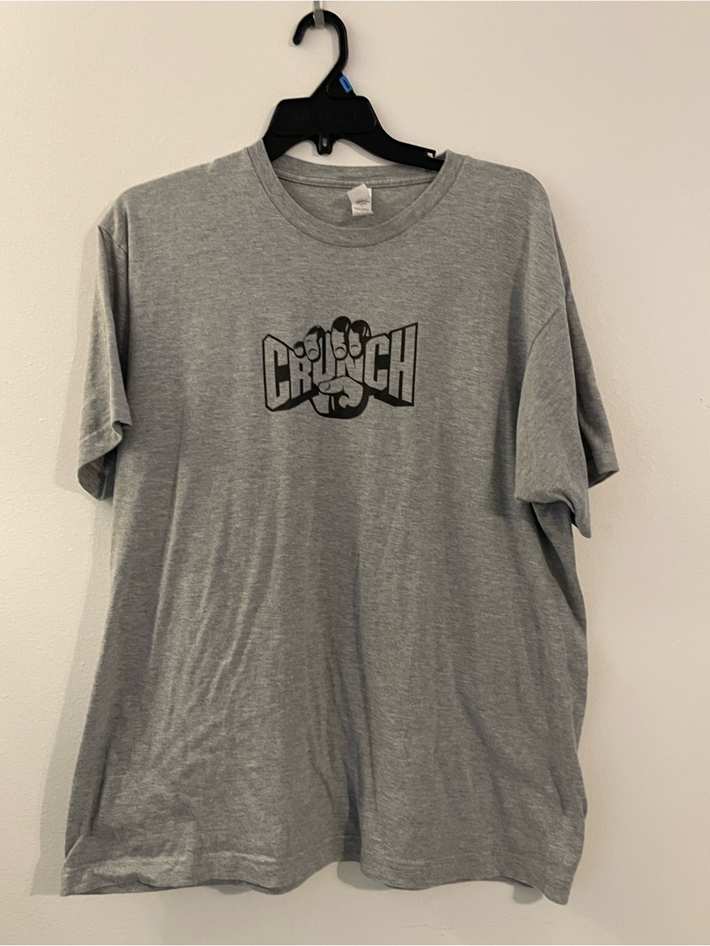 Tultex Gray Short Sleeve Tee with Black "Crunch" Chest Graphic